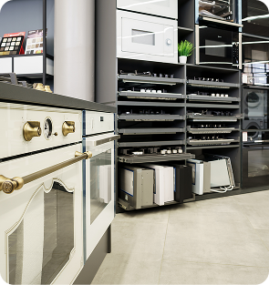 industrial equipment and appliances in warehouse