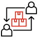 order fulfillment and product distribution process icon